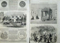 Old Antique Print 1858 Queen Birmingham Warwick Castle Stonleigh Abbey 19th
