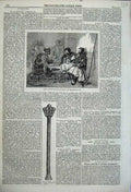 Old Antique Print 1859 Septre Treasury Lucknow Bashi Bazouks Chess Game 19th