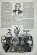 Old Antique Print Mr Charles Leslie 1859 Crystal Palace Art-Union Prizes 19th