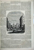 Original Old Antique Print 1859 Boulevard De Sebastopol Paris France Thorigny