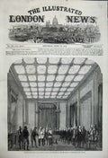 Original Old Antique Print Speaker'S Levee 1859 Morning Room Palace Westminster