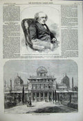 Original Old Antique Print 1859 Beddome Mayor Romsey Kaiserbagh Palace Lucknow