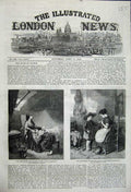 Old Antique Print 1859 Last Prayer Cut Finger French Exhibition Painting 19th