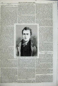 Original Old Antique Print 1859 Portrait David Wilkie National Gallery Artist