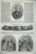Original Old Antique Print 1859 Charles Trevelyan Workhouse Kedington Fashion