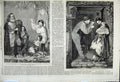 Old Antique Print Pifferari Playing Virgin Rome 1859 Cottage Door Family 19th