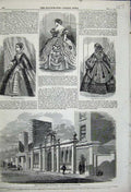 Old Antique Print 1859 Croll'S Manufactory Kingsland Road Womens Fashion 19th