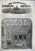 Old Antique Print 1859 Houses Parliament Dining Room Speakers Residence 19th