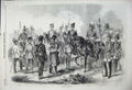 Original Old Antique Print Austrian Siers 1859 Dragoons Life Guards Horse Men