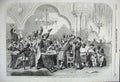 Original Old Antique Print 1859 War Farewell Concert French Siers Marseilles