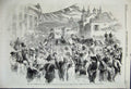 Original Old Antique Print 1859 War Reception Emperor Napoleon City Genoa Spain