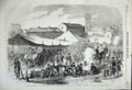 Old Antique Print 1859 War Encampment French Troops Piazza Savona Horse 19th