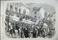 Old Antique Print 1859 Election Scene Kilkenny Ireland Parliament Voting 19th