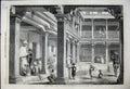 Original Old Antique Print 1859 Hindoo School Portico House Poonah Children