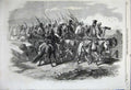 Original Old Antique Print 1859 Tantia Topee'S Solciery War Horses Weapons Army