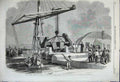 Old Antique Print 1859 Patent Derrick Hauling Great Eastern Ship Paddle 19th
