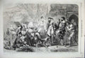 Original Old Antique Print 1859 John Falstaff Recruits Justice Shallow War Army