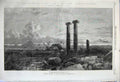 Original Old Antique Print 1859 View Sardis Monument Harry Johnson Mountains
