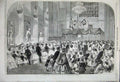 Old Antique Print 1859 Children Ball Mansion House Twelfth Night Dancing 19th