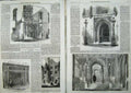 Old Antique Print 1859 House Commons Staircase Porch Speaker Parliament 19th