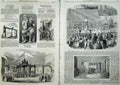 Old Antique Print Crystal Palace 1859 Globe Tavern Dumfries Arch Burns 19th