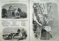 Old Antique Print Burns Festival Farm Ellisland Mausoleum Dumfries 1859 19th