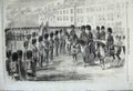 Old Antique Print 1859 Inspection Artillery Company Parade Finsbury Army 19th