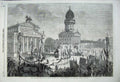 Old Antique Print 1859 Schiller Festival Berlin Foundation-Stone Statue 19th