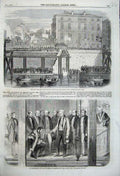Old Antique Print Lord Lieutenant Ireland1859 Patrick'S Bridge Cork Mayor 19th