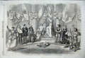 Old Antique Print 1859 Schiller Festival George'S Hall Liverpool Tableau 19th