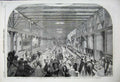 Original Old Antique Print 1859 Soiree Mechanics Armstrong Gun Works Newcastle