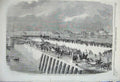 Original Old Antique Print 1859 Queen Jersey Coach Albert Pier St Helier Ship