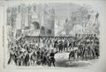 Old Antique Print 1859 Paris Army Italy Triumphal Bastille Cathedral Men 19th