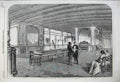 Original Old Antique Print 1859 Grand Saloon Great Eastern Steam Ship Sailing