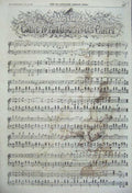 Original Old Antique Print 1859 Waltz Going Christmas Party Sheet Music Robin