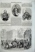 Old Antique Print Bastille Dead Heart Theatre 1859 Crowder Grey Manners 19th