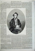 Original Old Antique Print 1859 Portrait George Hammond Whalley Peterborough