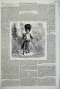 Old Antique Print 1859 Portrait Prince Imperial France Uniform Young Boy 19th