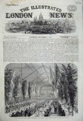 Old Antique Print 1859 Dinner Liberal Electors Winchester Carter Lefevre 19th