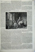 Original Old Antique Print 1859 Mother'S Hope Haynes Baby Children House Art