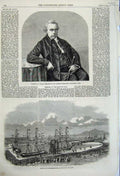 Old Antique Print 1859 Rev Waddy Methodist Church Marshall Dock Silloth 19th