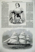 Original Old Antique Print Lemmens Sherrington 1859 Immacolata Concezione Ship