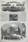 Old Antique Print 1859 Paris Army Italy Statue Peace Chambers Institution 19th