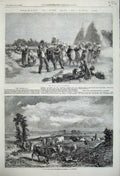 Original Old Antique Print 1859 Farming Paris Farmers Wife Party Surense Cattle