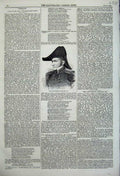 Old Antique Print Portrait Late Captain Sinclair War Army Navy Man 1859 19th