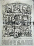 Old Antique Print 1859 Schiller'S Song Bell Engraving Herr Payne Leipsic 19th