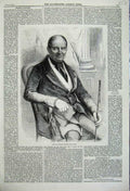 Old Antique Print 1860 Portrait Late Prince Jerome Bonaparte France Man 19th