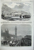 Old Antique Print 1860 French General Jarmin Cape Hope Westminster Bridge 19th