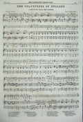 Original Old Antique Print 1860 Music Words Volunteers England Patriotic Song
