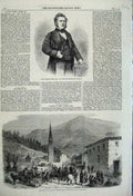 Old Antique Print 1860 John Orrell Lever Modane Savoy French Troops War 19th